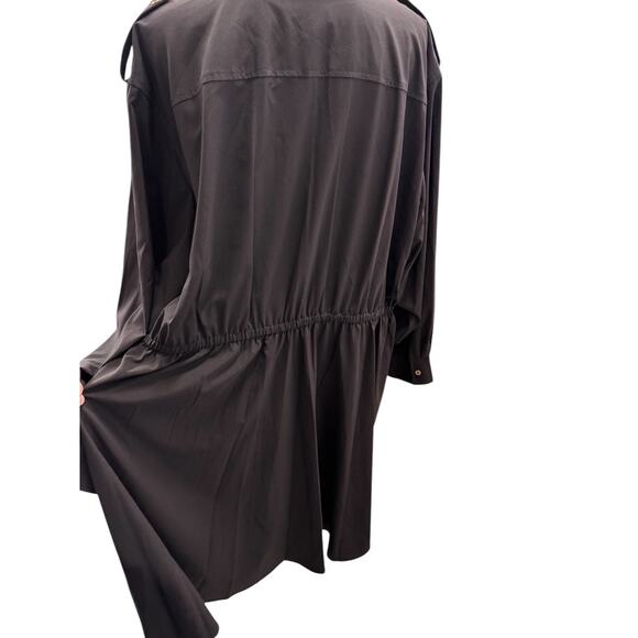 NWT!! Calvin Klein, Button Up, Gold Buttons, Size 22W, Goth, Tie Around Waist - Picture 3 of 9